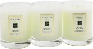 - Travel Candle Collection Lime Basil & Mandarin - English Pear & Fresia - Peony & Blush Suede Each 2oz
