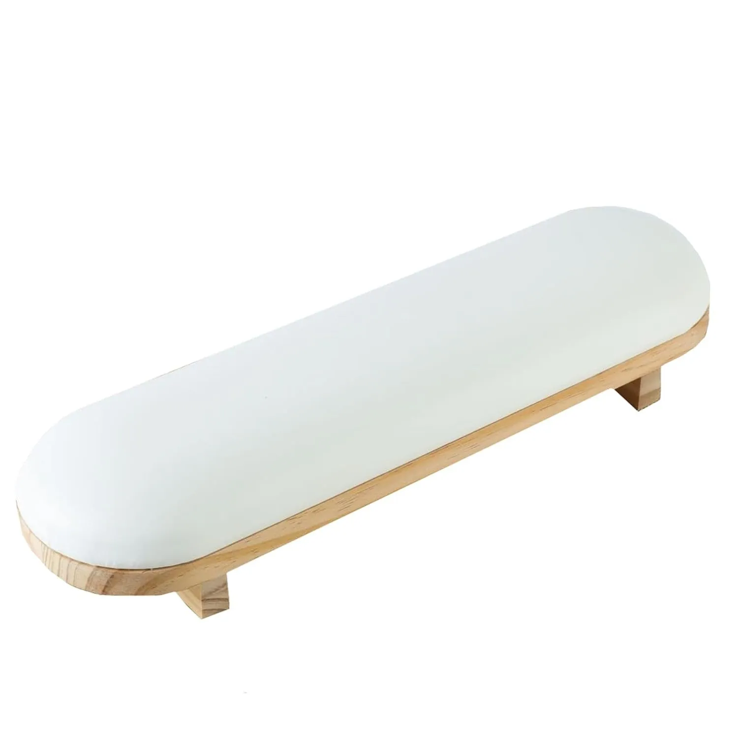 1 Pcs Sponge Manicure Hand Rest Pillow Wooden Nail Stand Hand Holder Nail Table Manicure Armrest Cushion (Cream Yellow)