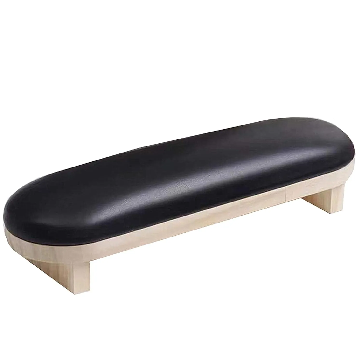 1 Pcs Sponge Manicure Hand Rest Pillow Wooden Nail Stand Hand Holder Nail Table Manicure Armrest Cushion (Cream Yellow)