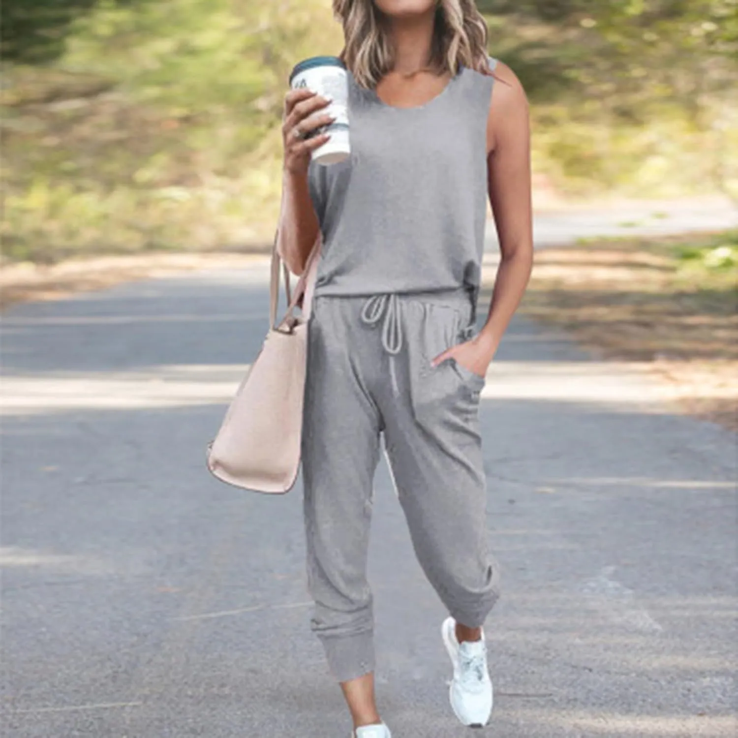 2 Piece Outfits for Womens Solid Women's Color Casual Fashion Splic Short Women Suits Loose Baggy Wide Leg Pants Sets