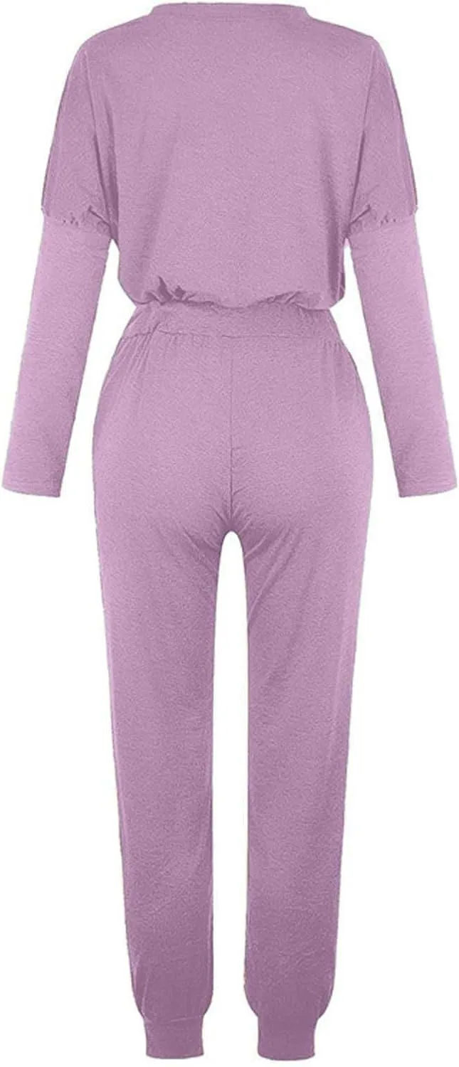 2 Piece Sets for Women 2025 Sleeve Crewneck Pullover Tops and Long Pants Tracksuit Sweatsuits with Sweatpants Long
