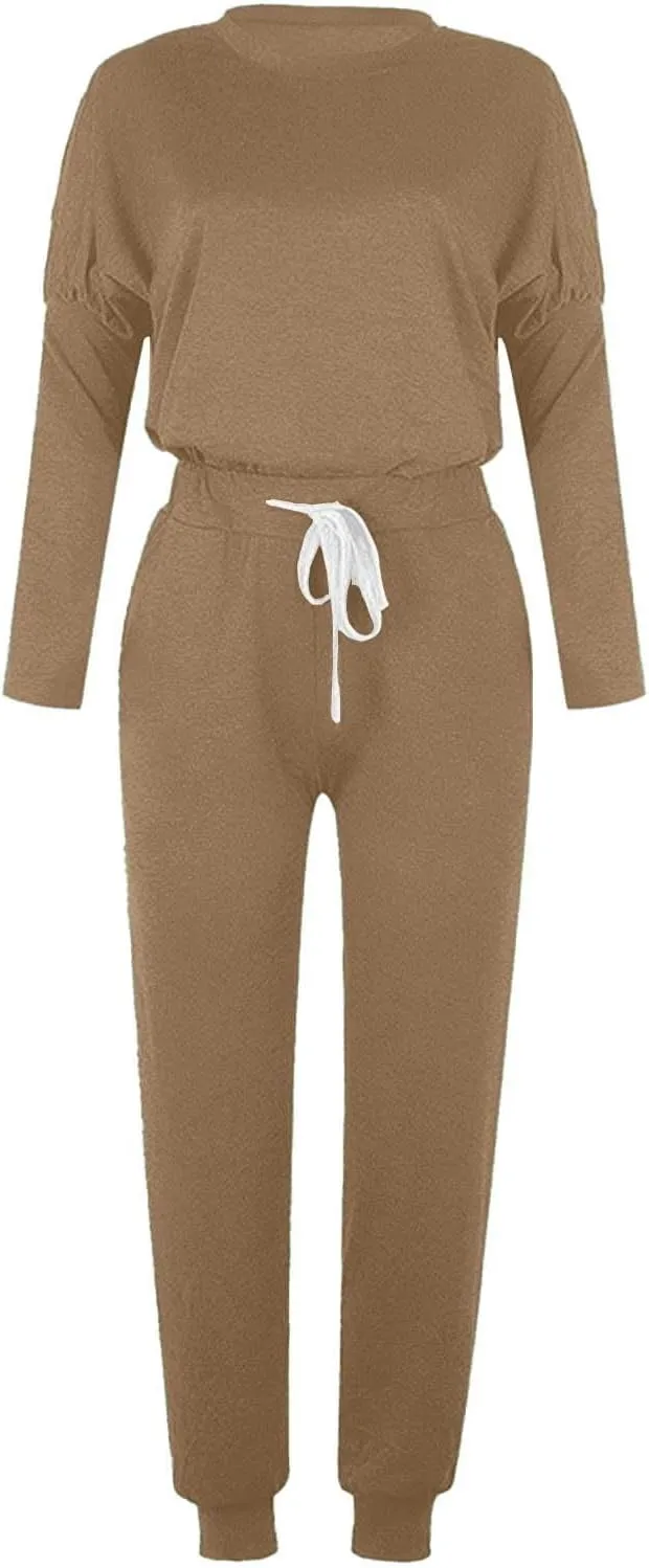 2 Piece Sets for Women 2025 Sleeve Crewneck Pullover Tops and Long Pants Tracksuit Sweatsuits with Sweatpants Long