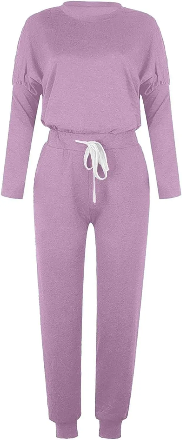 2 Piece Sets for Women 2025 Sleeve Crewneck Pullover Tops and Long Pants Tracksuit Sweatsuits with Sweatpants Long