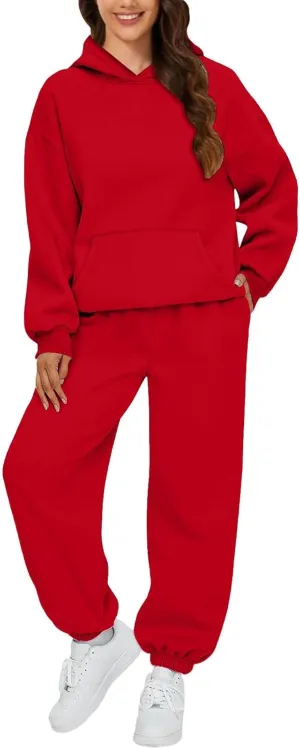 2 Piece Sets for Women Fall 2025 Long Sleeve Hooded Sweatshirt and Jogging Pants Outfits Sweatsuit Fashion Clothing