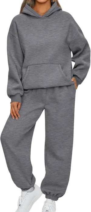 2 Piece Sets for Women Fall 2025 Long Sleeve Hooded Sweatshirt and Jogging Pants Outfits Sweatsuit Fashion Clothing