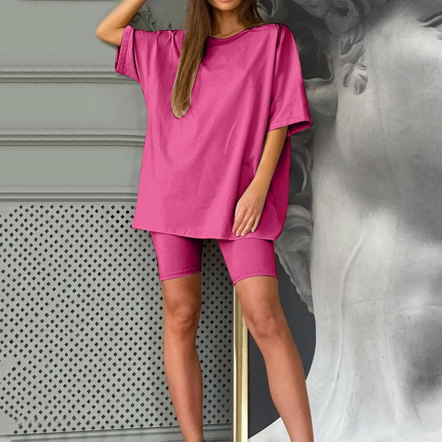 2 Piece Workout Sets For Women Lounge Top And Shorts Set Cute Clothing Plus Size Sweat Outfit Travel Summer Going Out