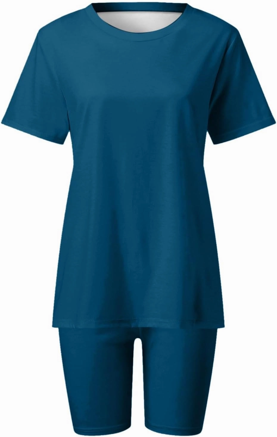 2 Piece Lounge Set Women Summer Short Sleeve V Neck Tshirts and Comfy Shorts Sets Loose Matching Yoga Workout Outfits