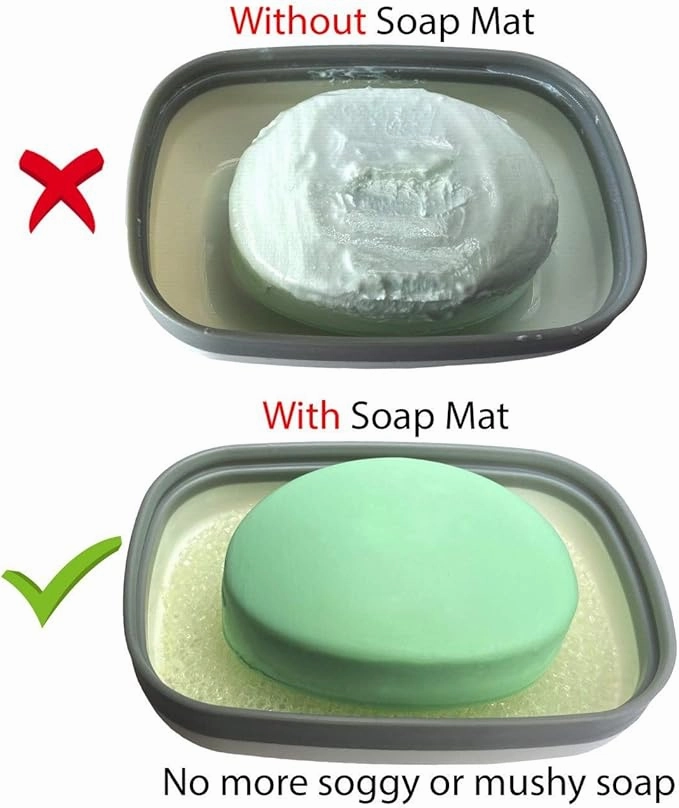 2Pack Travel Soap Box,soap Bar Holder Dish Container Case with Sponge Saver&Silicone Band,Strong Sealing,Leak Proof,Portable,Best for Bathroom,Gym,School,Camping,Hiking,Vacation(Pack of 2)