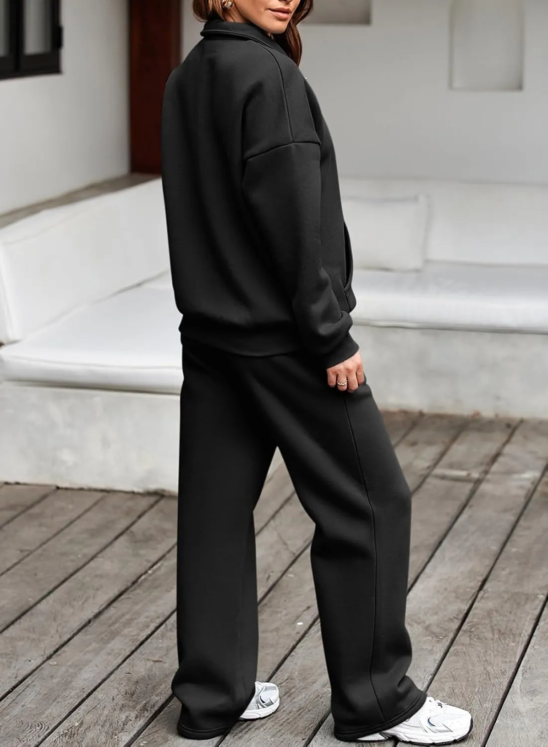Aleumdr Womens 2 Piece Outfits Matching Sweat Sets Sweatsuit Tracksuit Zip up Sweatshirt and Sweatpants Lounge Sets