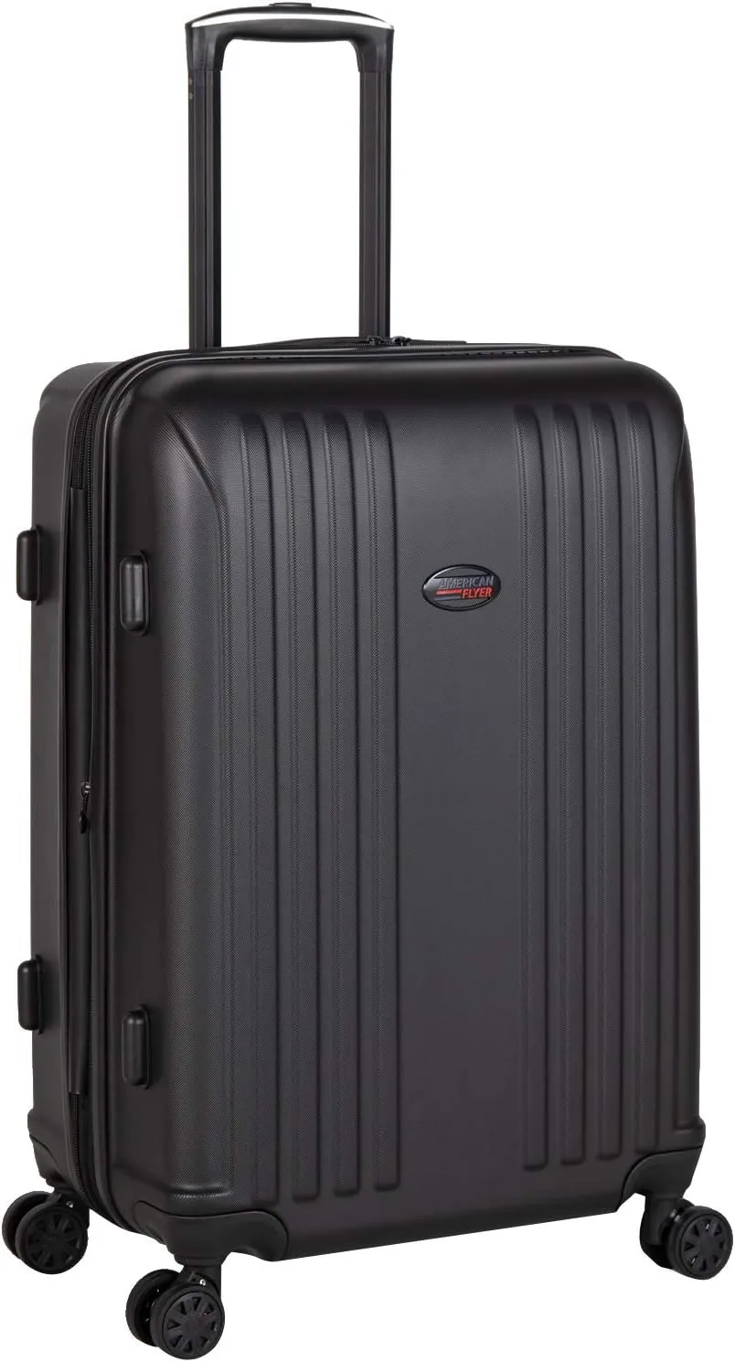 American Flyer Moraga Hardside Spinner Luggage (Black, 3-Piece Hardside Spinner Luggage Set)