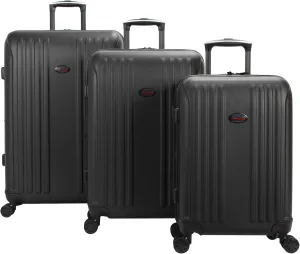 American Flyer Moraga Hardside Spinner Luggage (Black, 3-Piece Hardside Spinner Luggage Set)