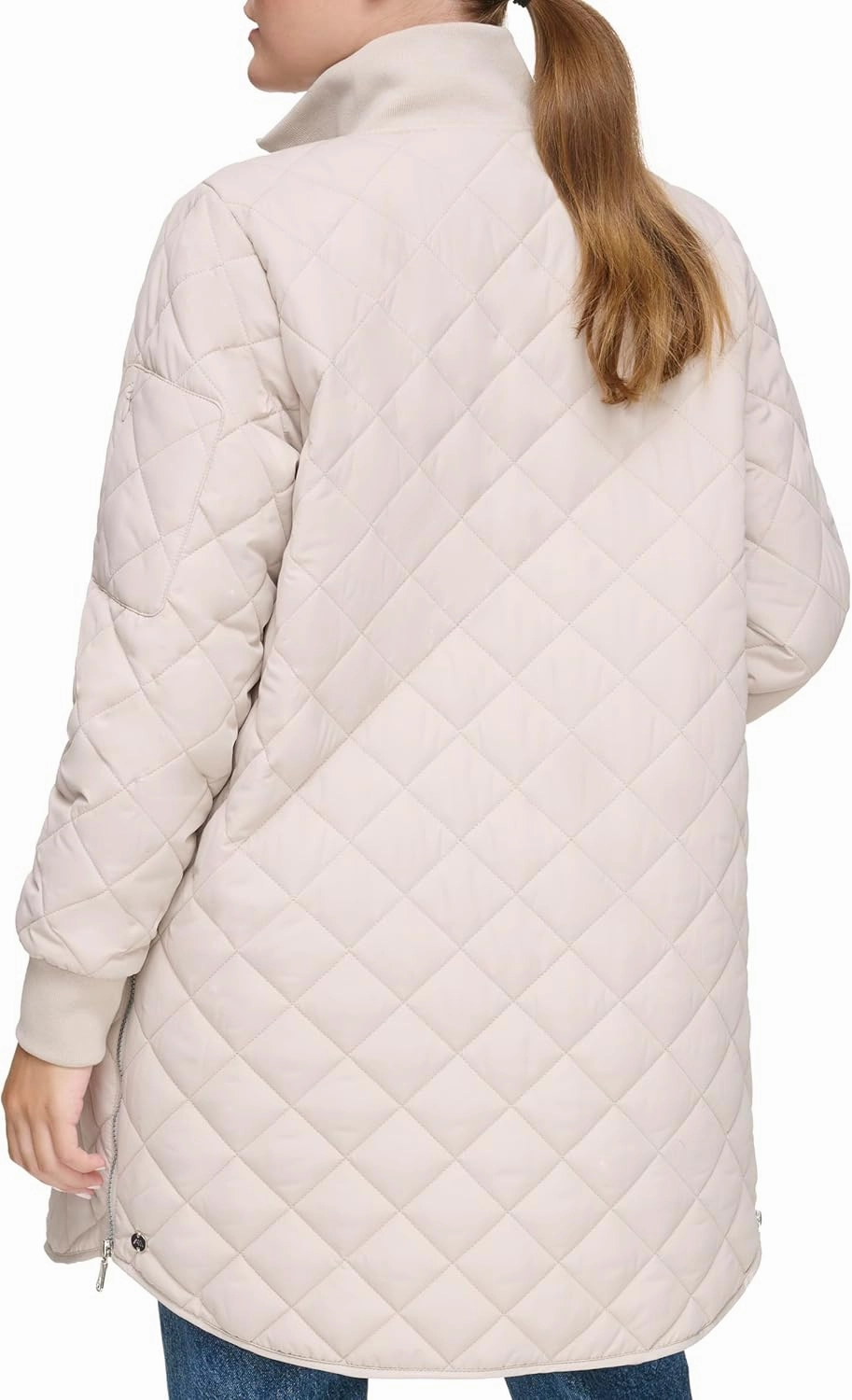 Andrew Marc Women's Quilted Longline Jacket with Side Zips