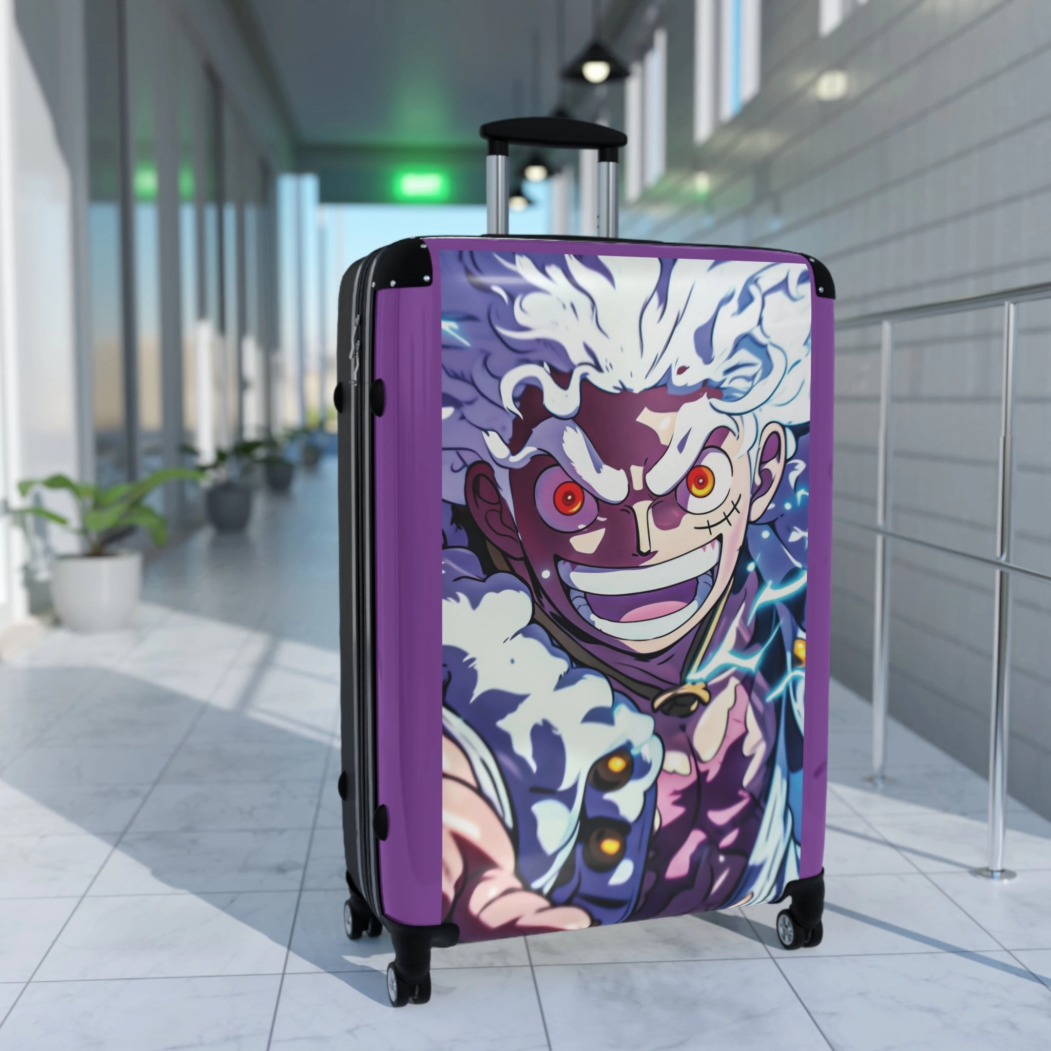 Anime One Piece Gear 5 Nika Carry-On Suitcase - Stylish Luggage for Travelers