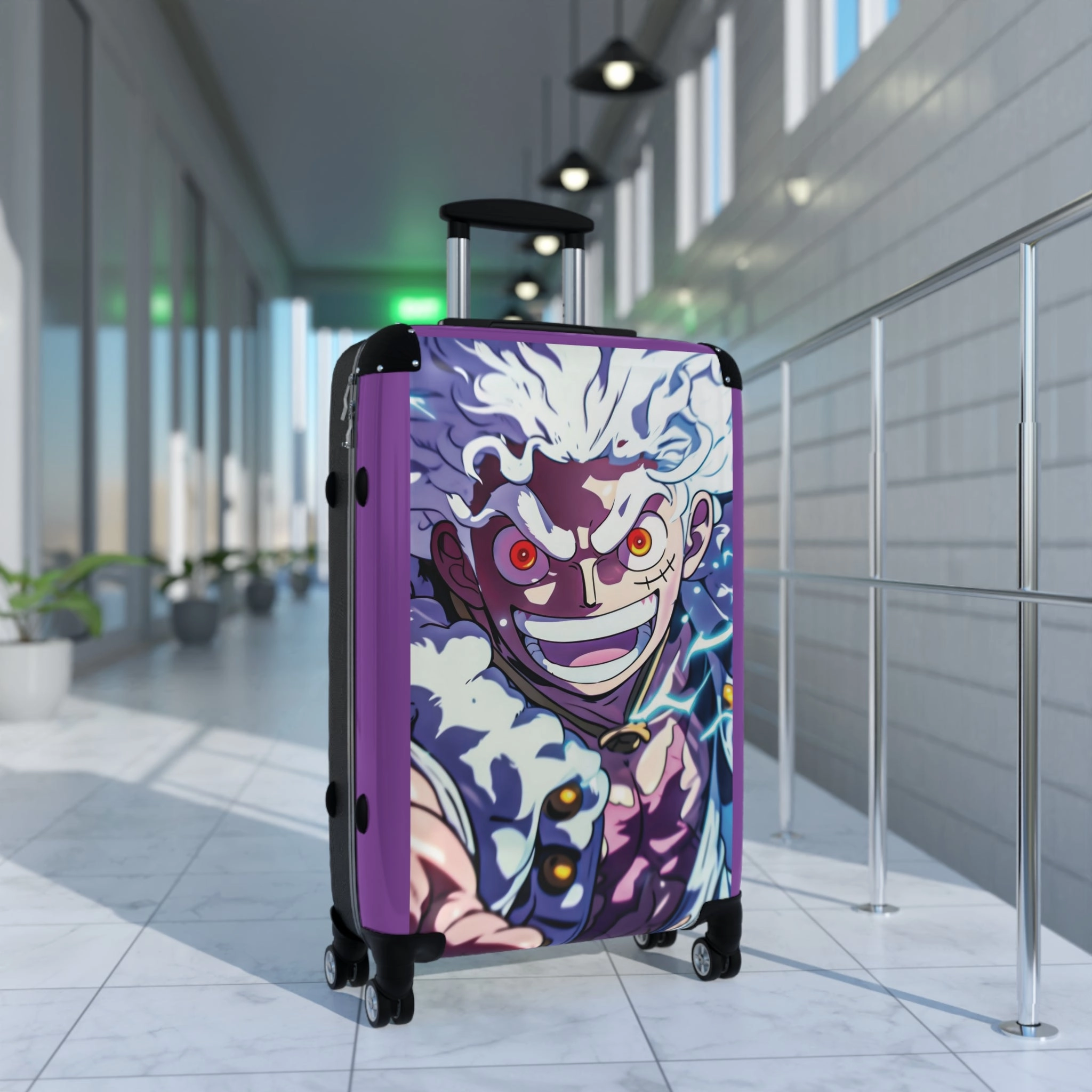 Anime One Piece Gear 5 Nika Carry-On Suitcase - Stylish Luggage for Travelers
