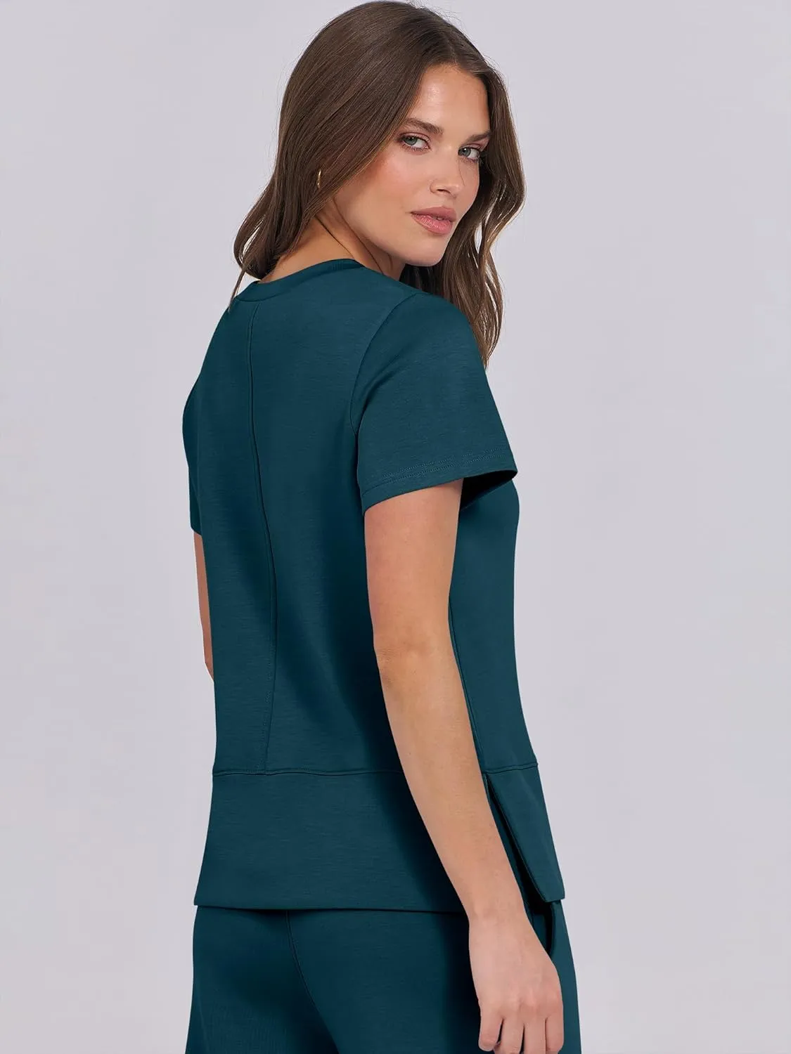 ANRABESS Women 2 Piece Lounge Sets Summer Travel Sweat Outfits Short Sleeve Wide Leg Casual Matching Tracksuits Clothes