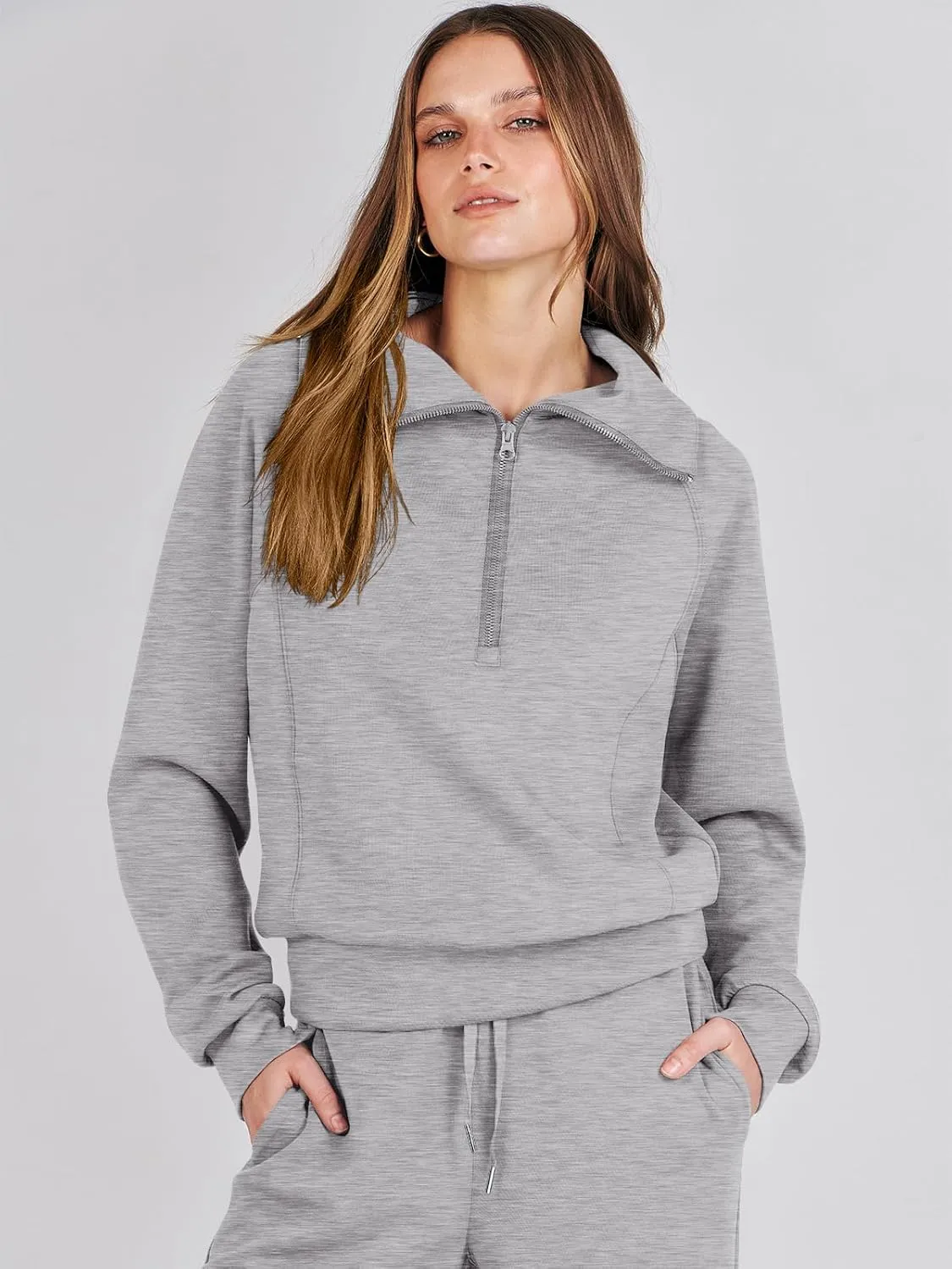 ANRABESS Women 2 Piece Outfits Sweatsuit Oversized Sweatshirt Sweatpants Tracksuit Sweat Lounge Matching Set 2025 Fall Trendy