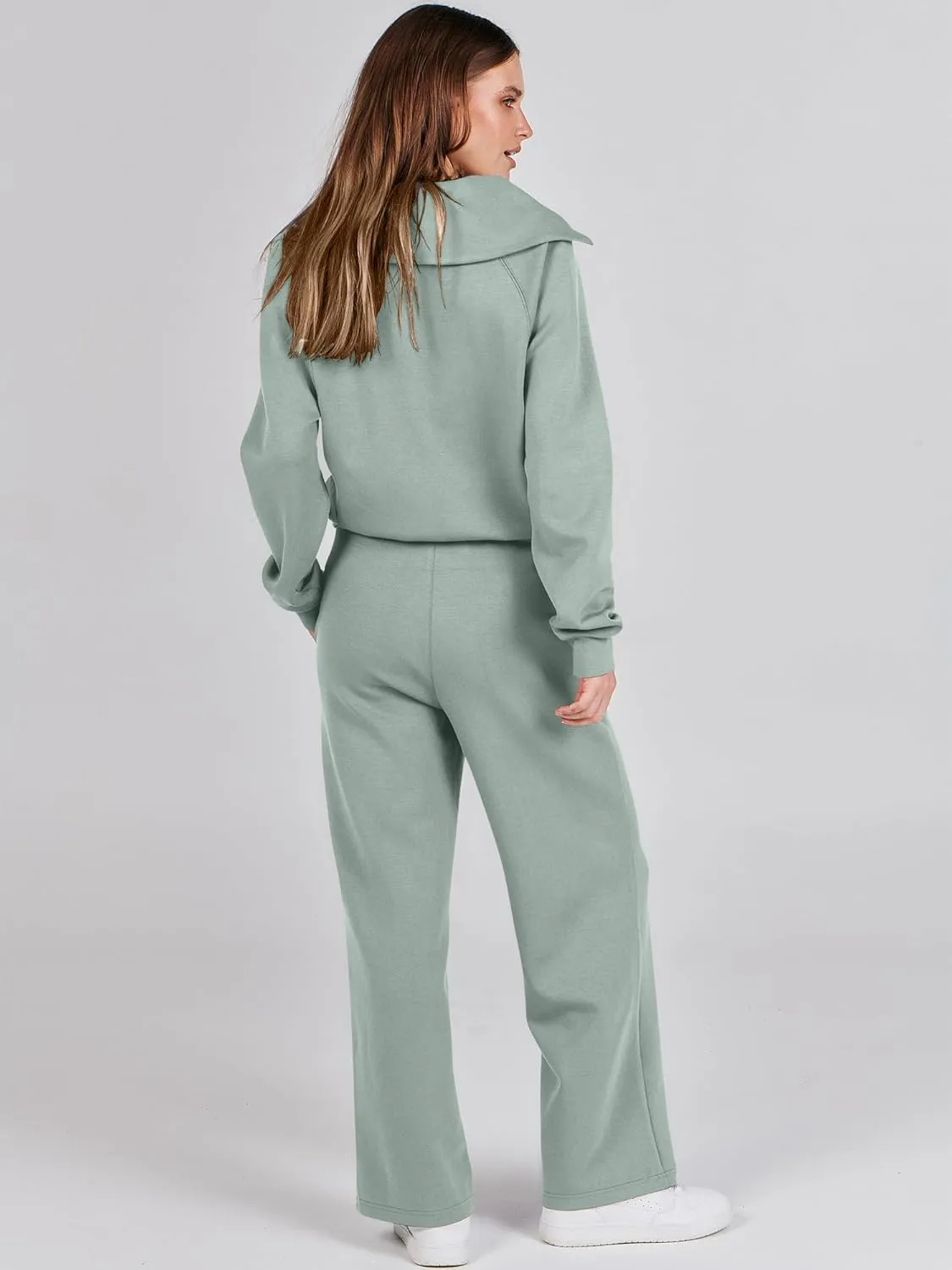 ANRABESS Women 2 Piece Outfits Sweatsuit Oversized Sweatshirt Sweatpants Tracksuit Sweat Lounge Matching Set 2025 Fall Trendy