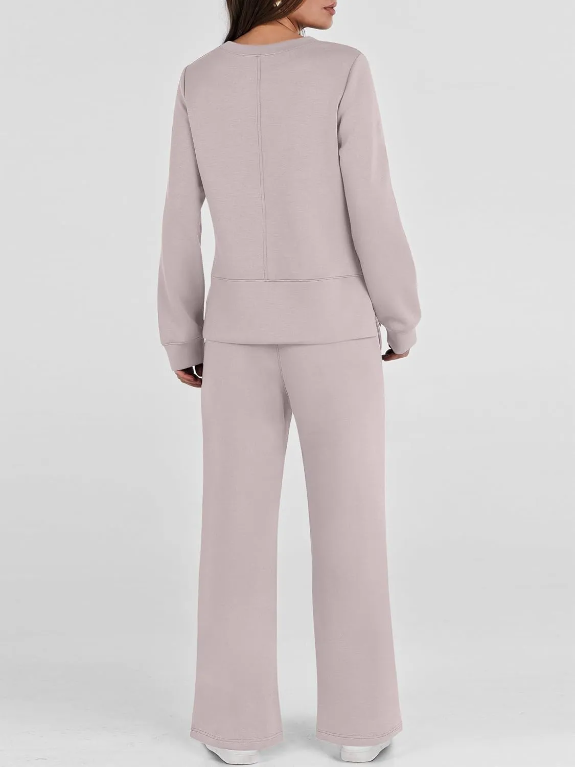 ANRABESS Women's 2 Piece Lounge Sets Casual Travel Outfits Wide Leg Tracksuit Sweatsuits Matching Set 2025 Fall Clothes