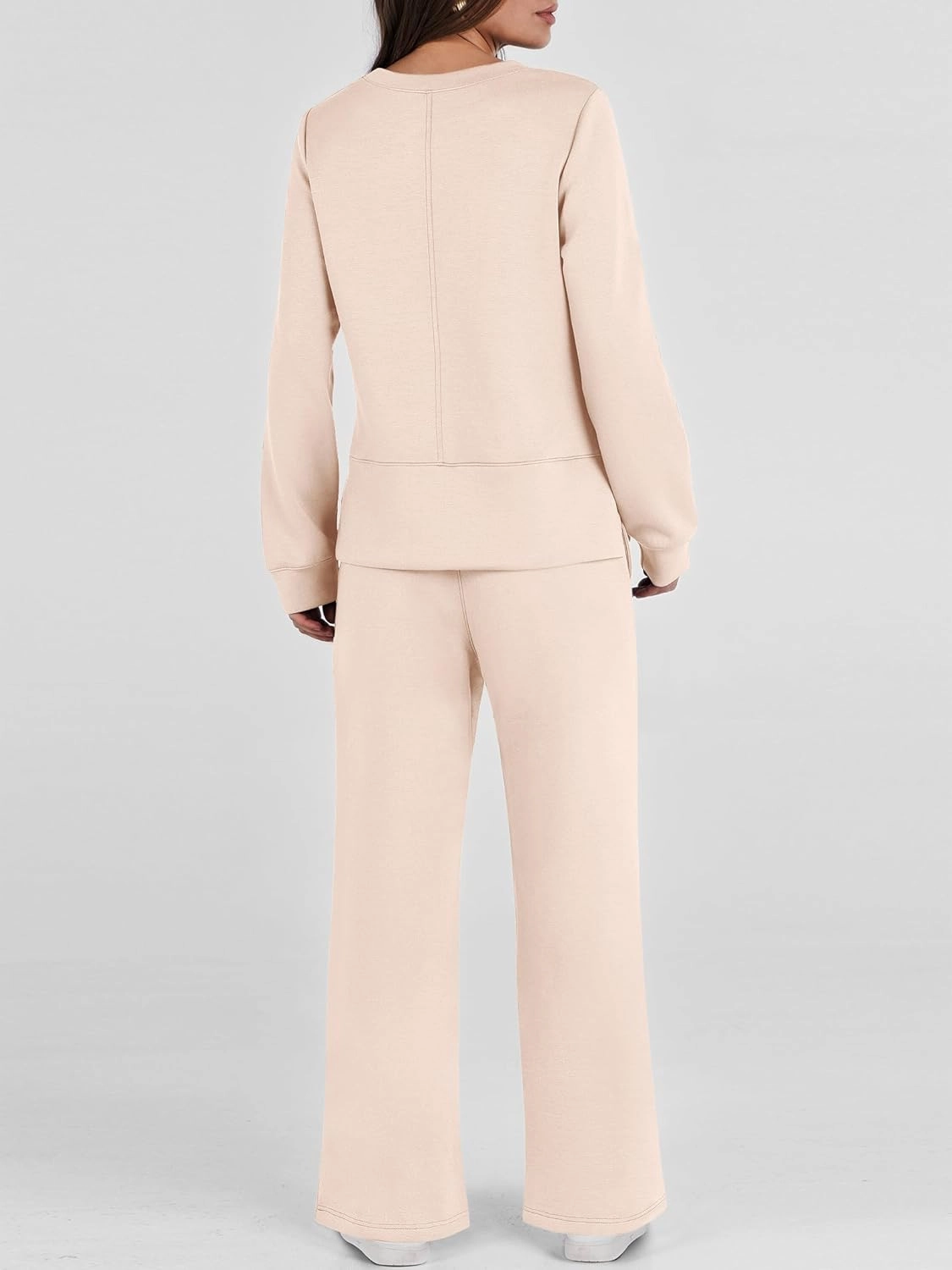 ANRABESS Women's 2 Piece Lounge Sets Casual Travel Outfits Wide Leg Tracksuit Sweatsuits Matching Set 2025 Fall Clothes