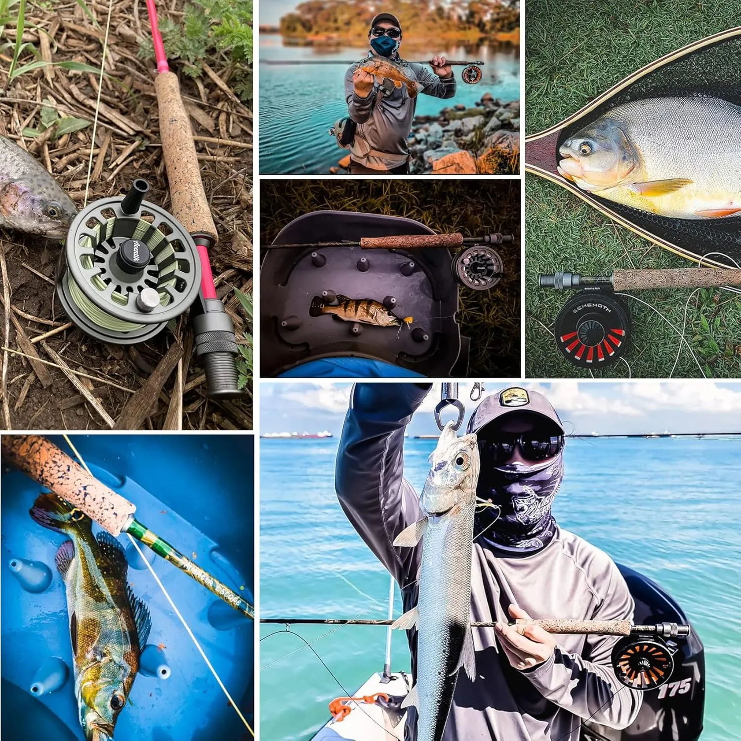 Aventik Voya Fly Fishing rods Best Value 6 Pieces Travel Rods 8’9” LW4/5, 9'1’’ LW5/6, 10’3” LW2/3, Three Fashion Colors, Fast Action, Light Weight, Super Compact Fly Rod