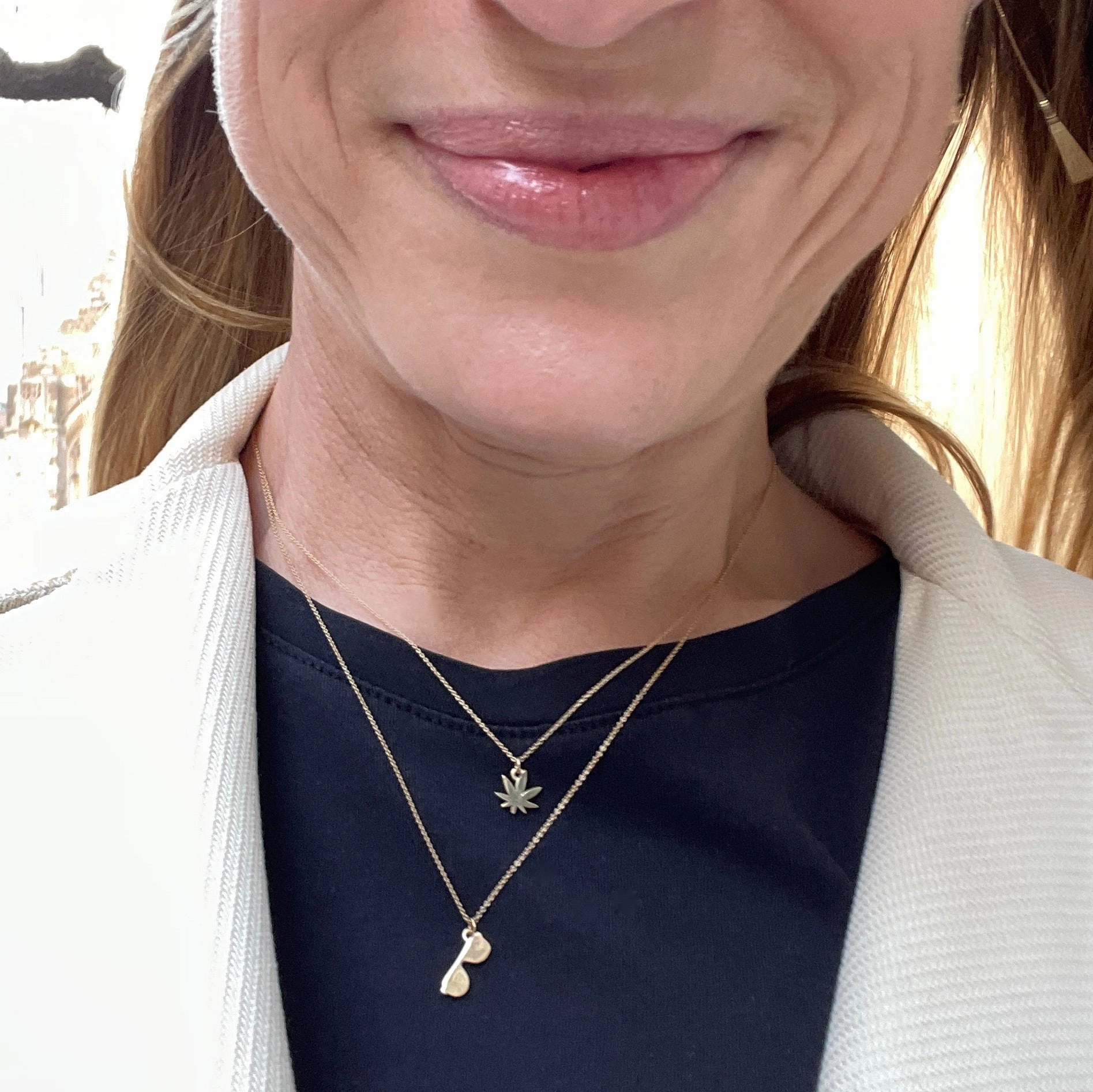 Aviator Sunglasses Necklace in 14k Gold