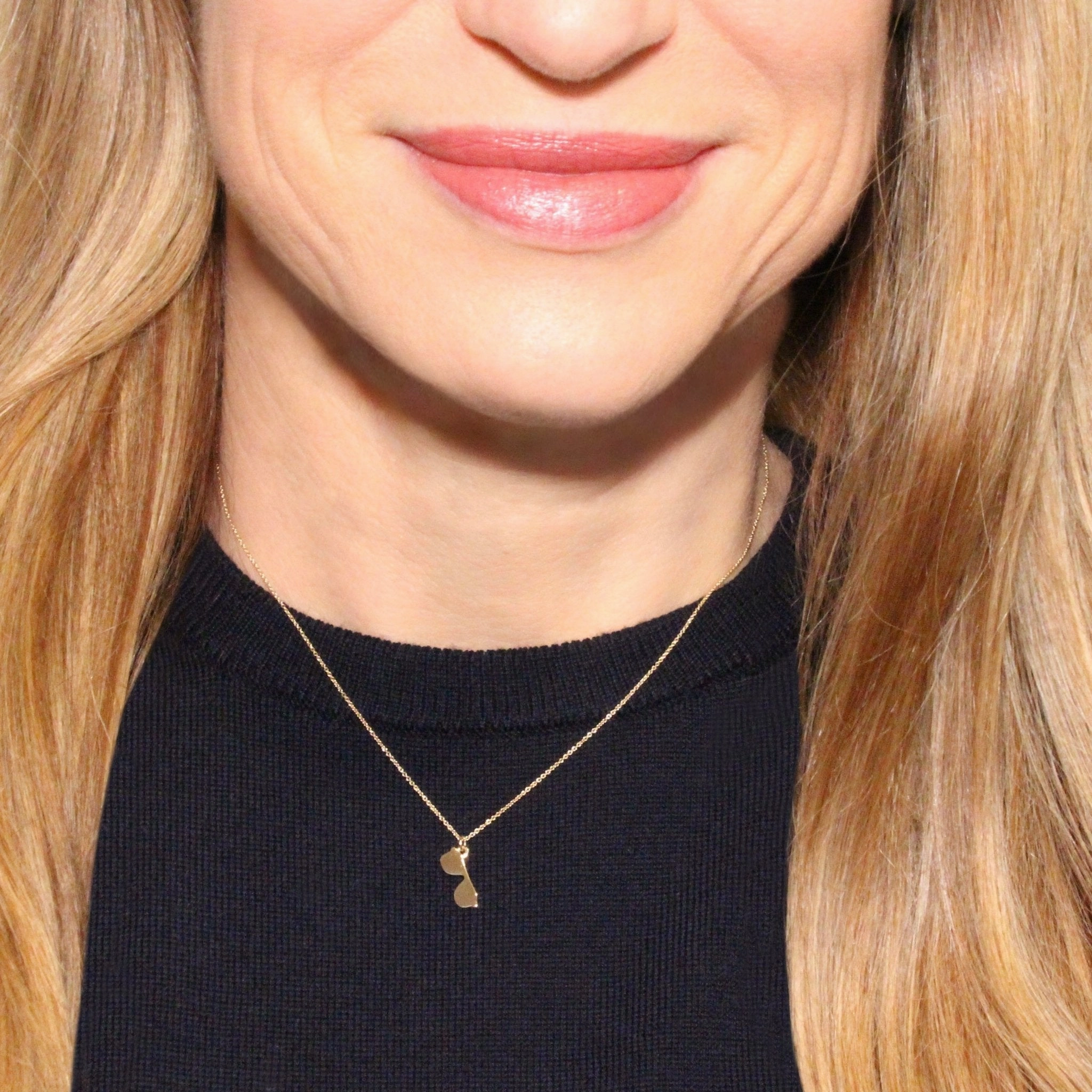 Aviator Sunglasses Necklace in 14k Gold