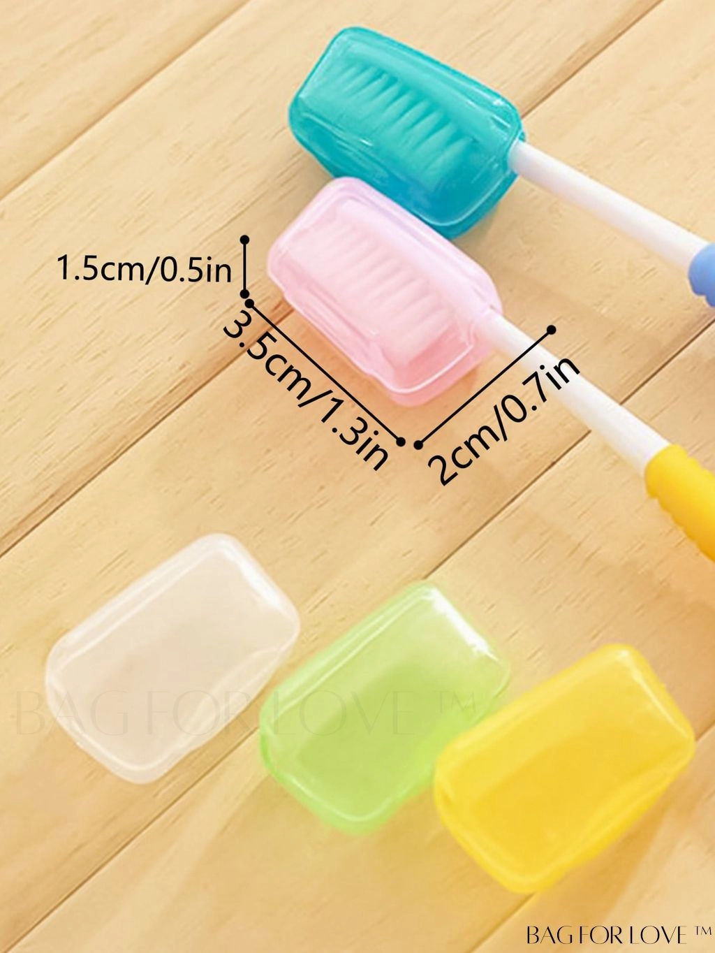 BagForLove - Compact 5-Piece Travel Toothbrush Kit