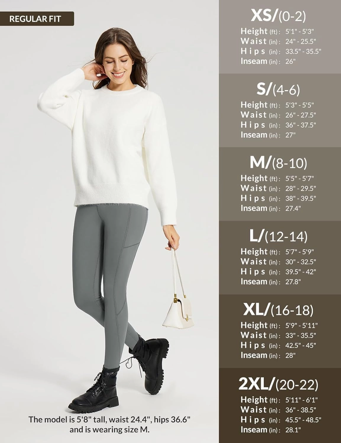 baleaf Women's Fleece Lined Leggings Thick Soft Winter Warm Thermal Waterproof High Waisted Pockets Hiking Running Skiing