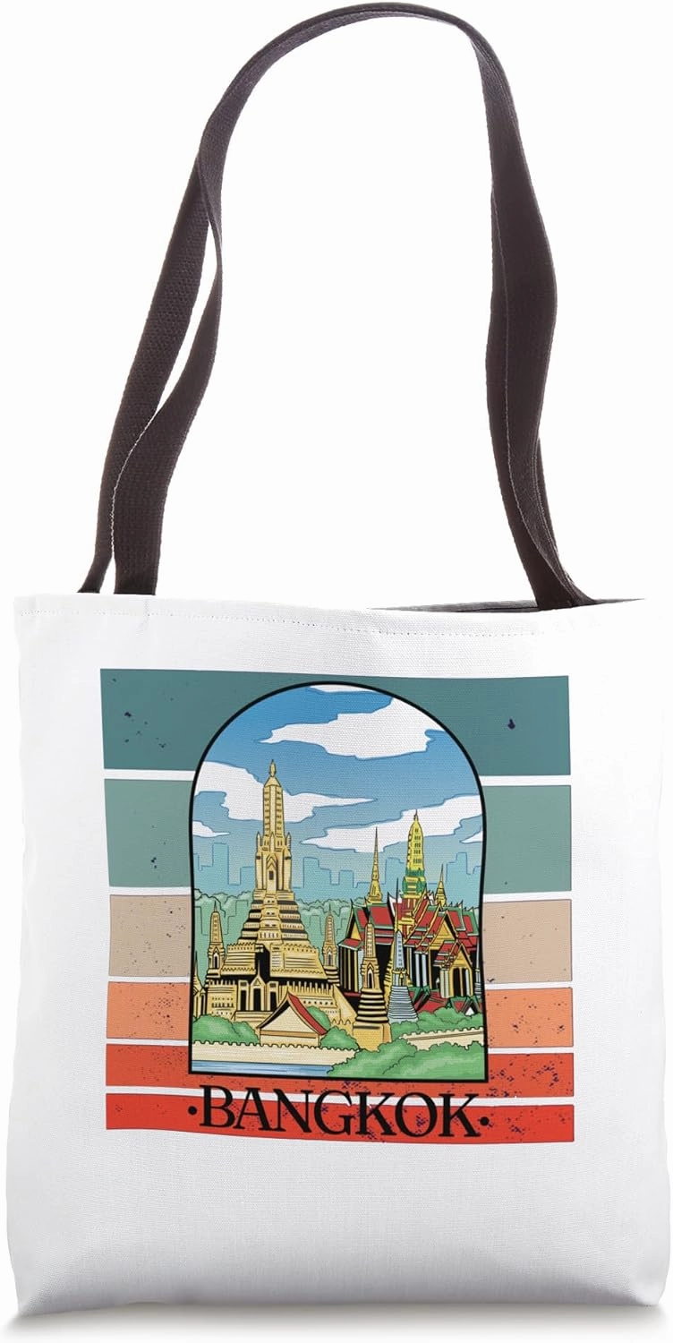 Bangkok illustration Thailand art Southeast Asian culture Tote Bag