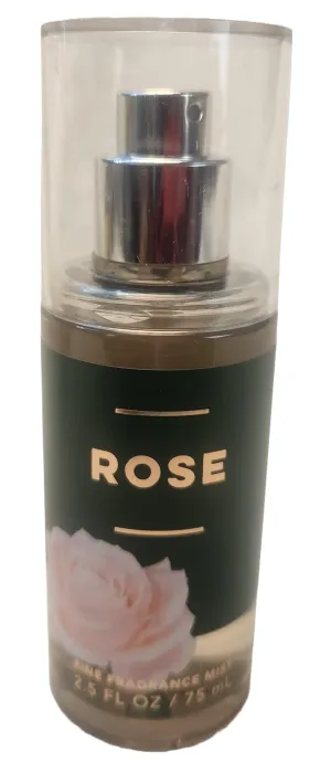 Bath and Body Travel Mini Purse Size Body Care Gift Bundle Set - 2 pc Travel Set - 2.5 fl oz Fine Fragrance Mist and 1 oz Random Hand Cream (ROSE)