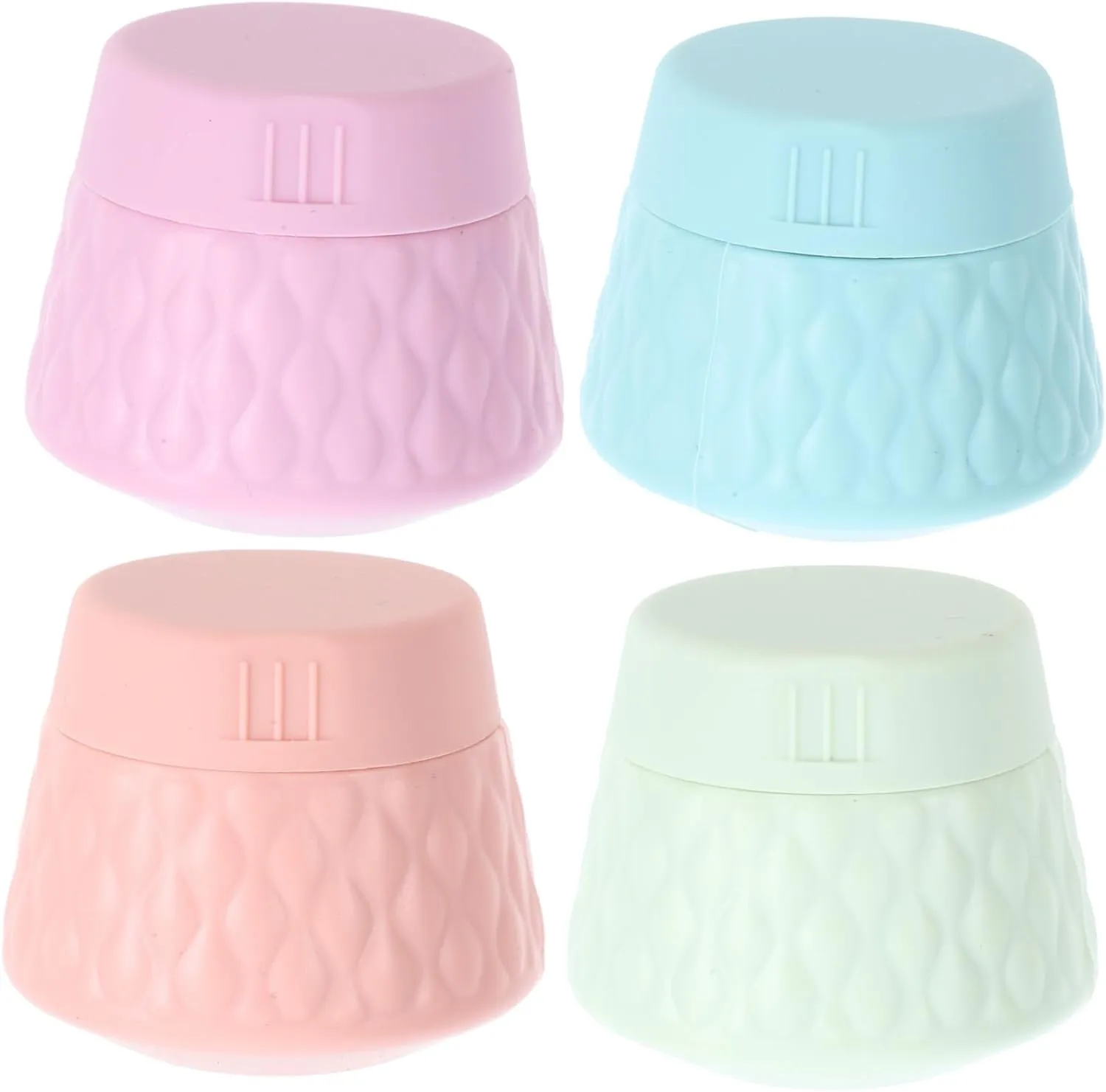 Beaupretty 5sets 4pcs Refillable Travel Cream Jars Portable Silicone Makeup Bottles with Leakproof Lids for Creams for Purse and Backpack Use 4pcs*5