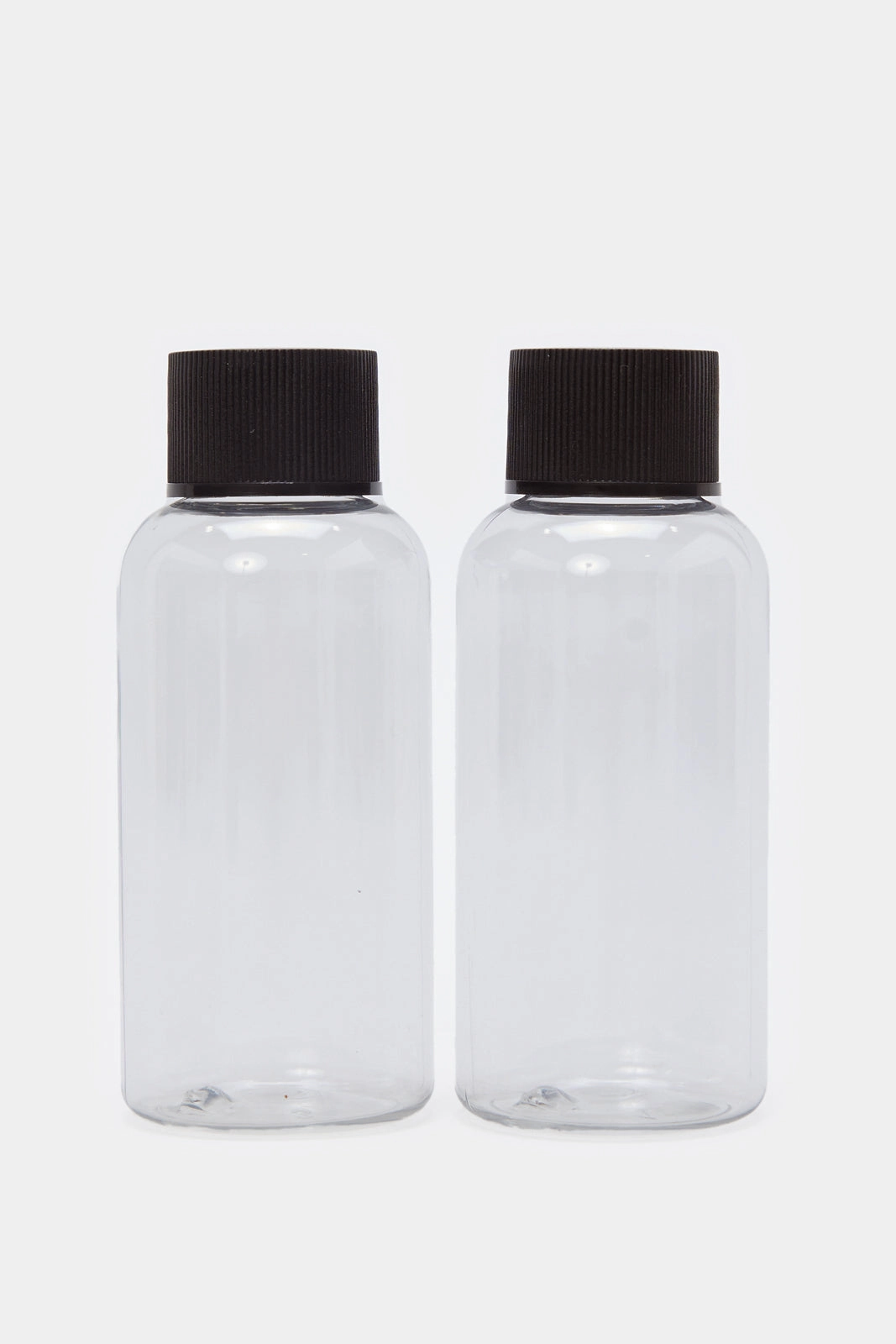 Black And Clear 5 Piece Travel Bottle Set