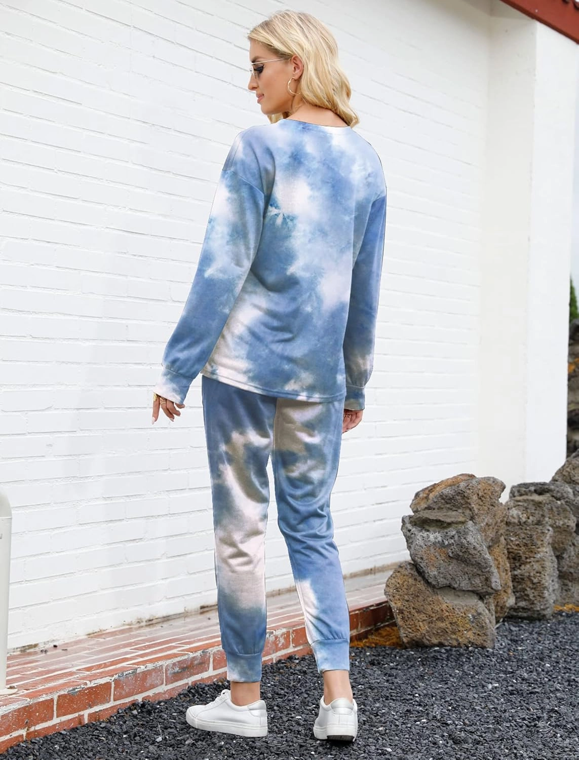 Bofell Lounge Sets for Women Two Piece Travel Outfits Sweatsuits 2 Piece Fashion 2024 Trendy Pajamas