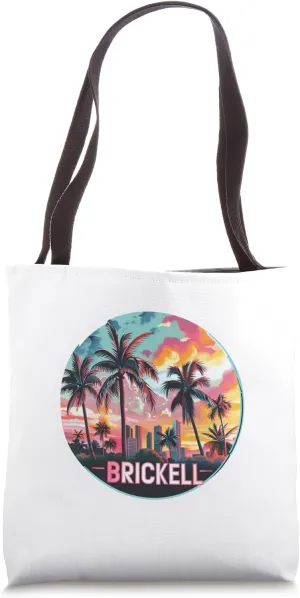 Brickell Miami Florida Squad Vacation Trip Vacay Travel Art Tote Bag