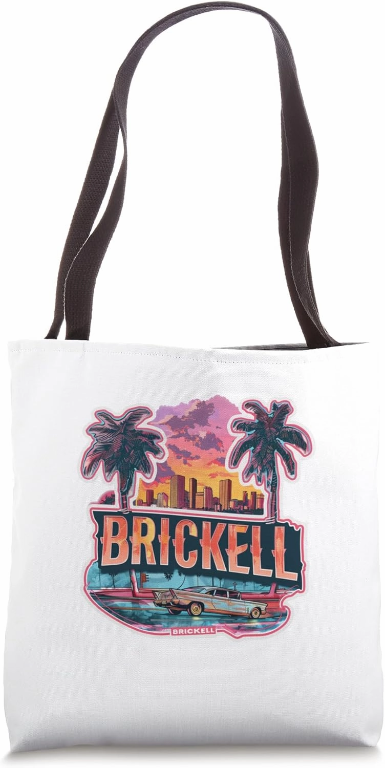 Brickell Miami Florida Squad Vacation Trip Vacay Travel Art Tote Bag