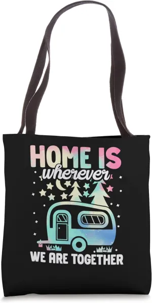 Camping RV Home is where we are together Caravan Tote Bag