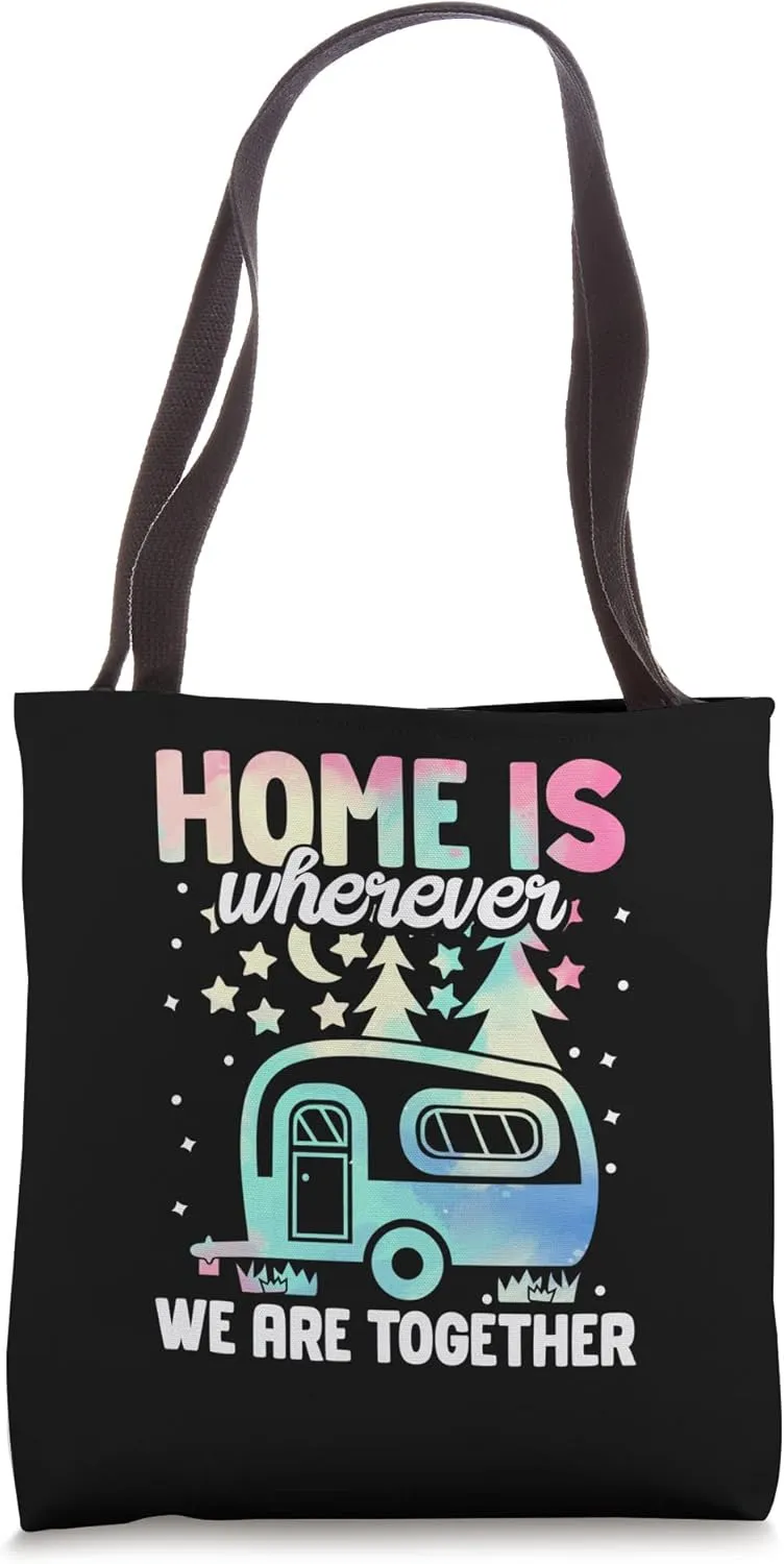 Camping RV Home is where we are together Caravan Tote Bag