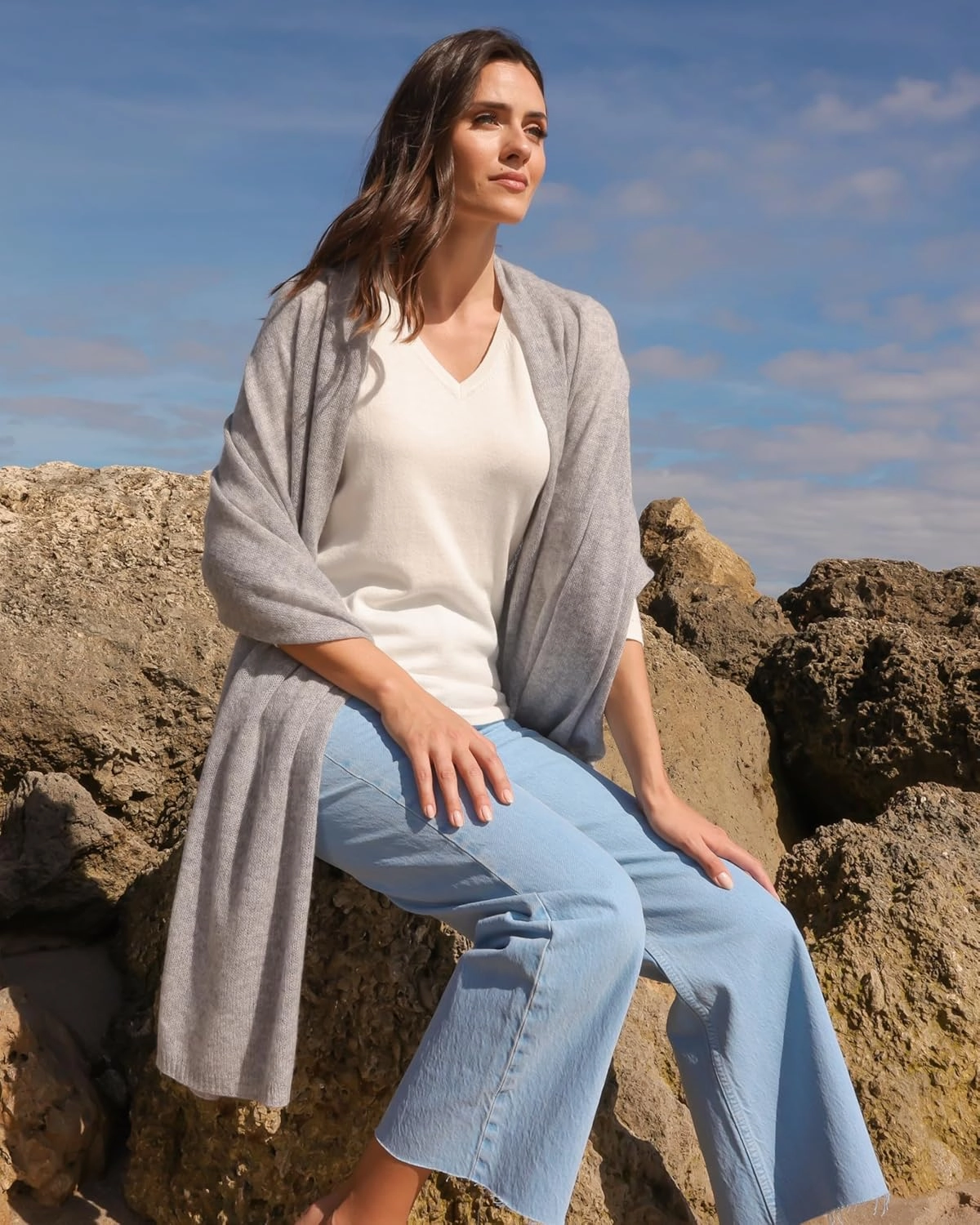 Cashmere 100% Cashmere Light Weight Travel Wrap