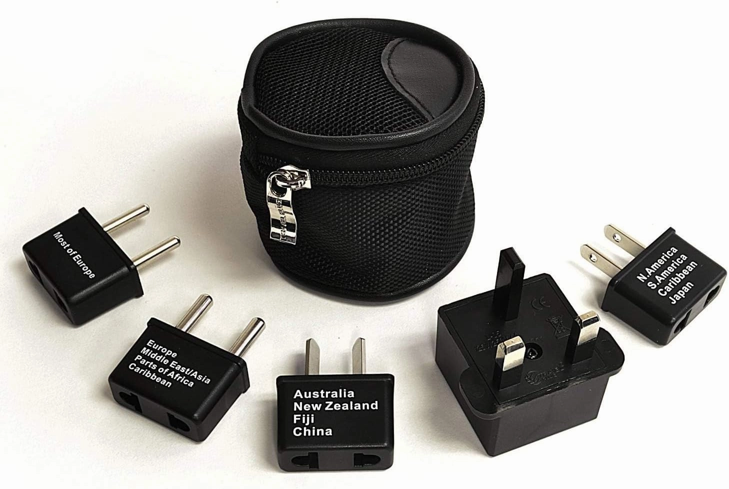 Ceptics International Worldwide Travel Plug Adapter 5 Piece Set, Great for Cell Phones, Battery Chargers, Laptops to Work in Most Countries