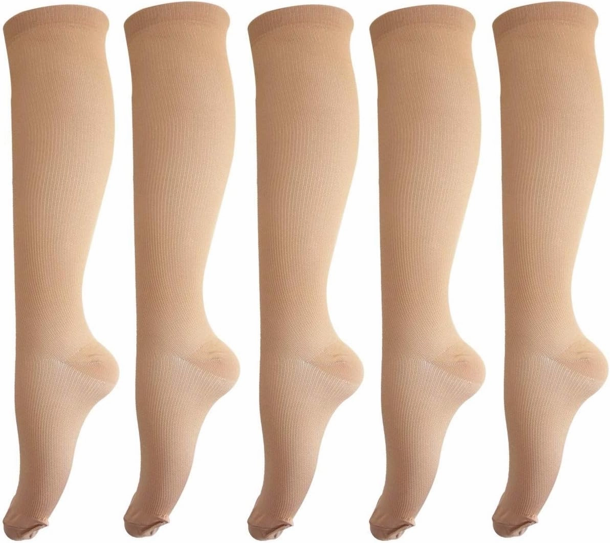 Compression Socks (5 Pair) for Men Women Nurses Maternity Pregnancy Travel