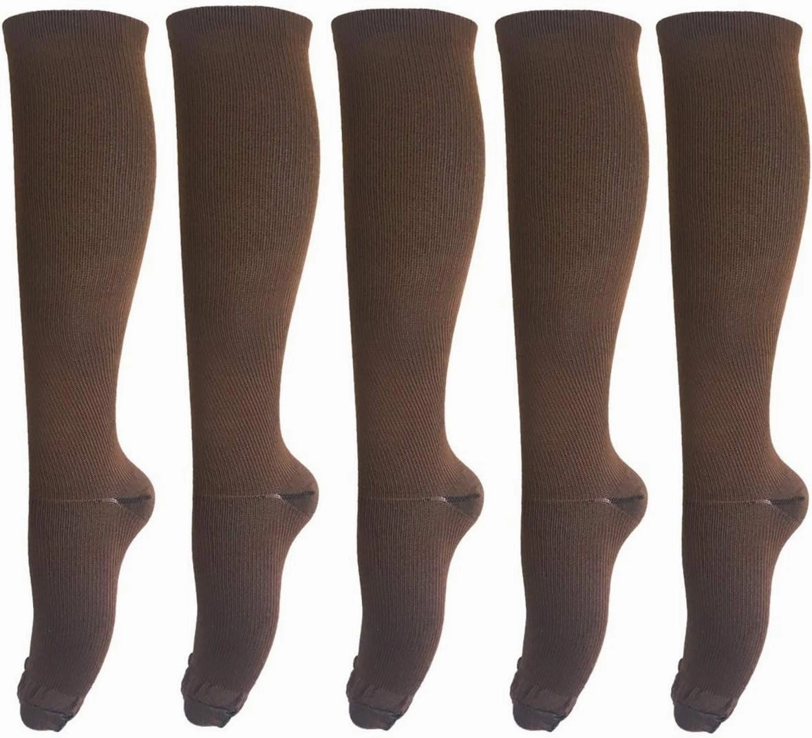 Compression Socks (5 Pair) for Men Women Nurses Maternity Pregnancy Travel