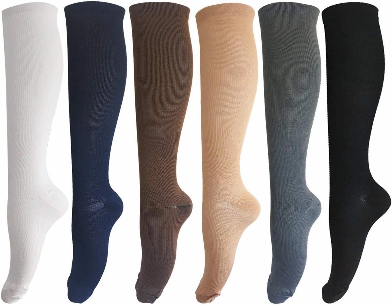 Compression Socks (5 Pair) for Men Women Nurses Maternity Pregnancy Travel