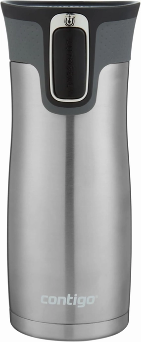 Contigo West Loop 2.0 Stainless Steel Travel Mug with Leak-Proof Lid, Vacuum-Insulated Mug for Coffee and Tea, Stainless Steel, 16 oz (473 mL)
