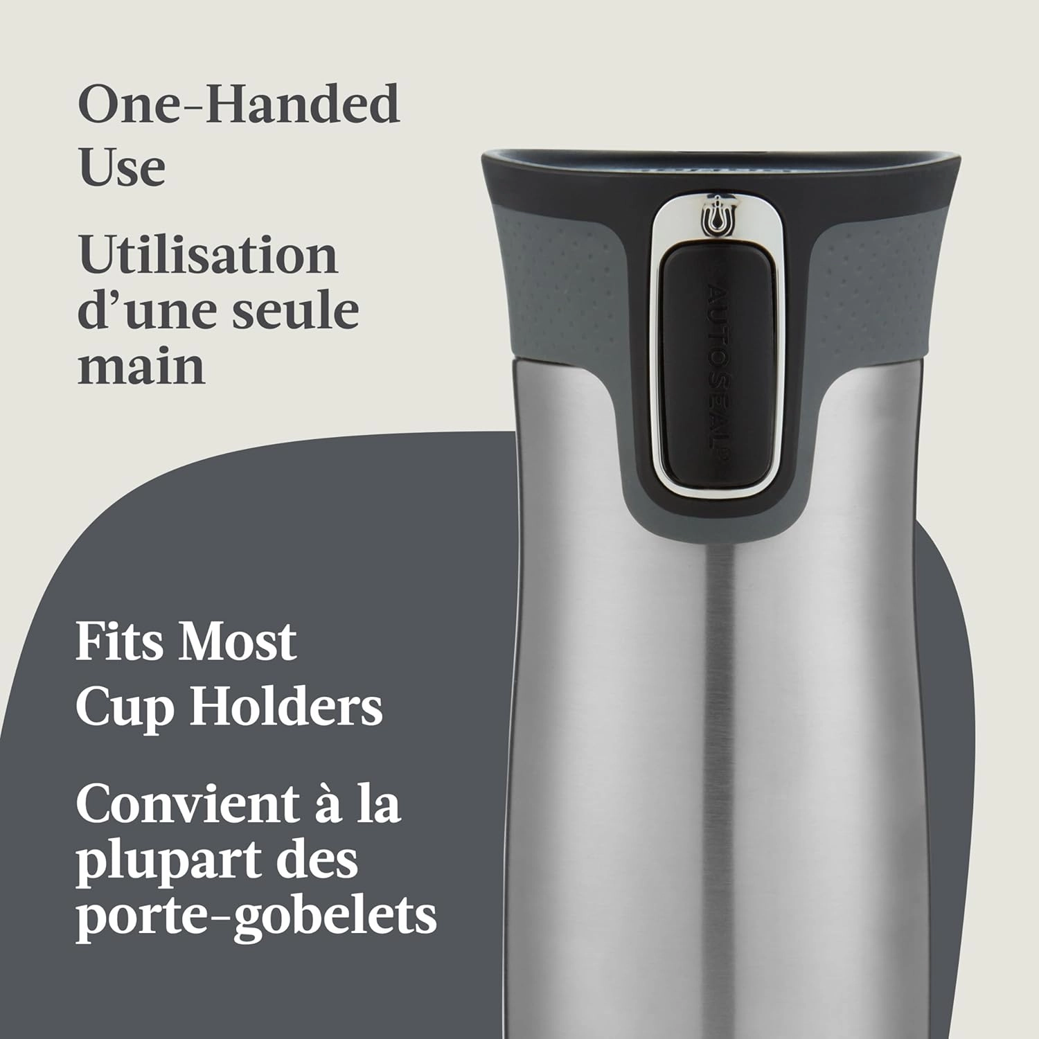 Contigo West Loop 2.0 Stainless Steel Travel Mug with Leak-Proof Lid, Vacuum-Insulated Mug for Coffee and Tea, Stainless Steel, 16 oz (473 mL)