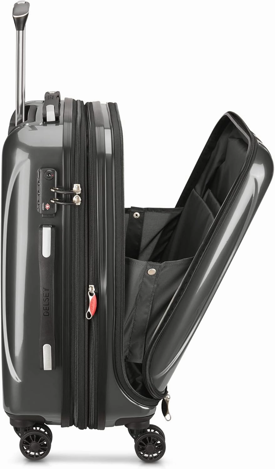 Delsey Luggage Aero 2 Piece Set (19"/29") Spinner Suitcase (Charcoal)