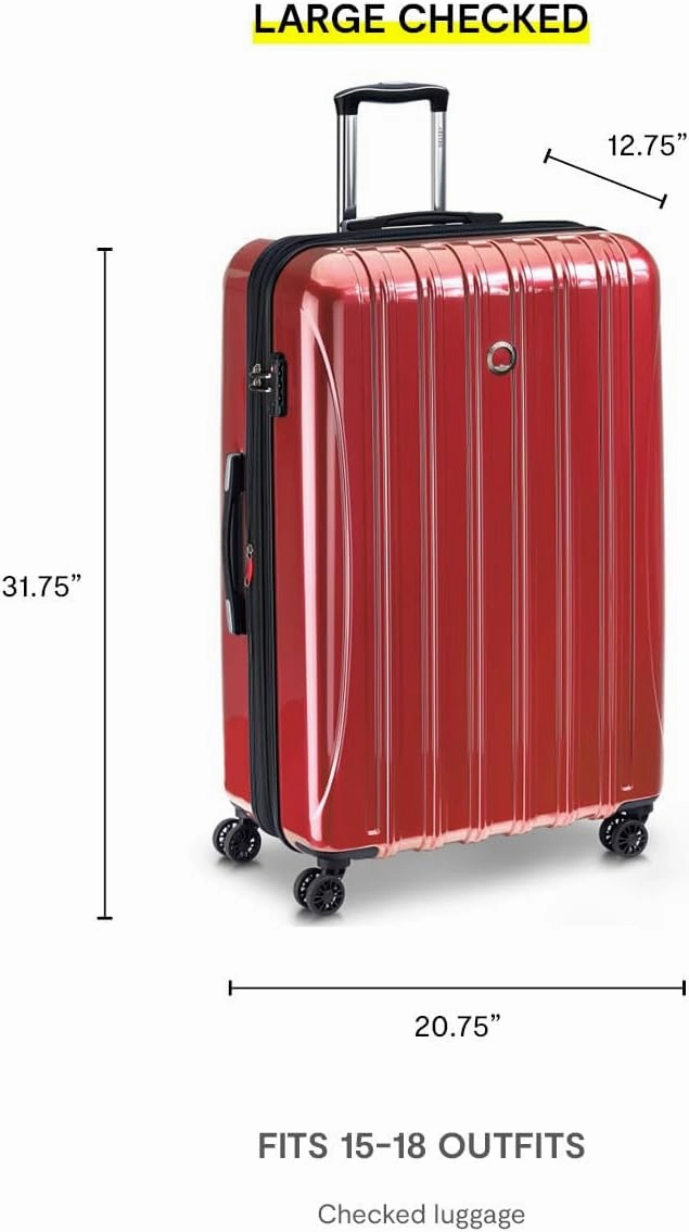 Delsey Luggage Aero 2 Piece Set (19"/29") Spinner Suitcase (Charcoal)
