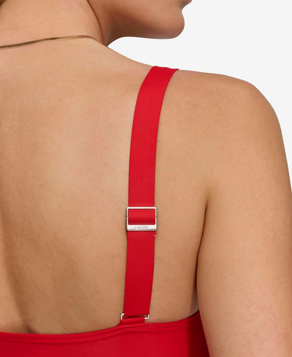 DKNY Women's Over The Shoulder One Piece Swimwuit
