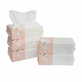 Extra Thick Dry Wipe, Disposable Face Drying Towel 100% Cotton, Lint-Free Cotton Tissues (5 Pack)