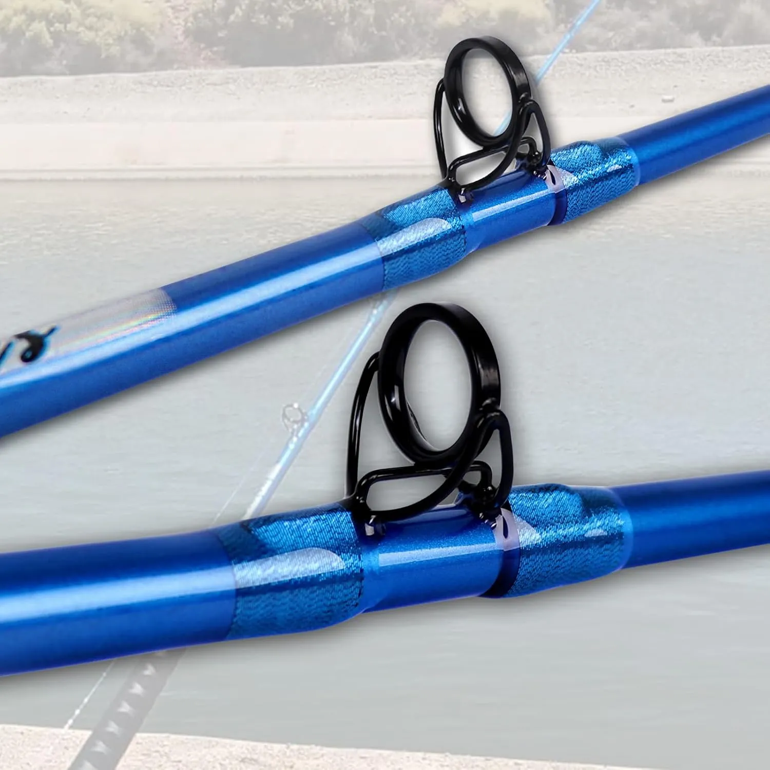 Fiblink Catfish Fishing Rod 1 Piece/2 Piece Catfishing Fishing Pole Portable Travel Heavy Cat Catfish Casting Rod (6'/6'6"/7'/8'/9')