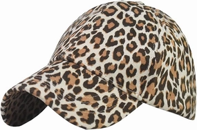 Foetest Adjustable Baseball Cap Leopard Print Hat Cotton Sunhat Headwear Outdoor Sports Cap